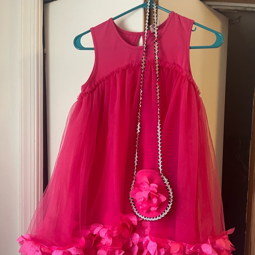 Cute formal dress for girl with matching little purse
